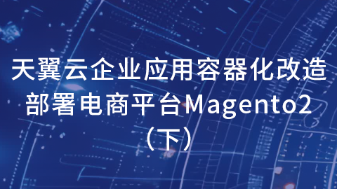 天翼云企业应用容器化改造-部署电商平台Magento2（下） 